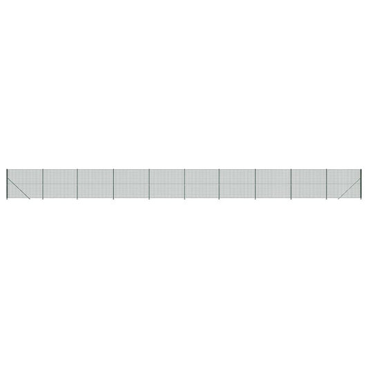 Maschendrahtzaun mit Bodenflansch Grün 2,2x25 m