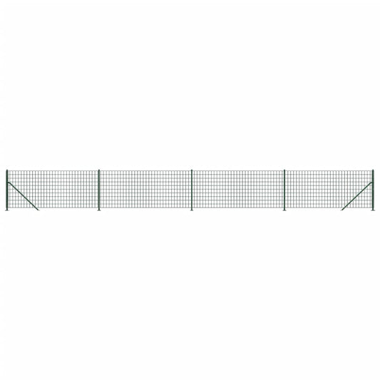 Maschendrahtzaun mit Bodenflansch Grün 1x10 m