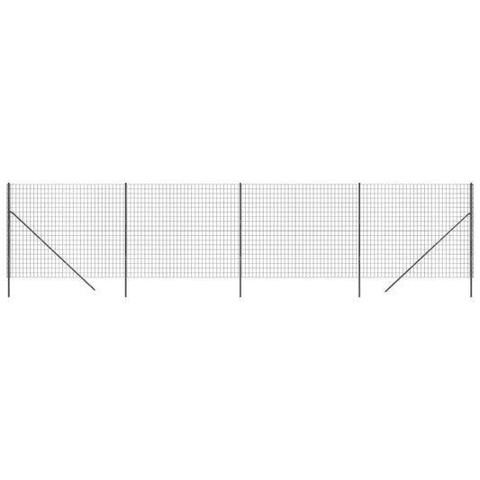 Maschendrahtzaun Anthrazit 2,2x10 m Verzinkter Stahl
