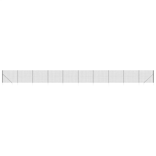 Maschendrahtzaun mit Bodenhülsen Anthrazit 2x25 m