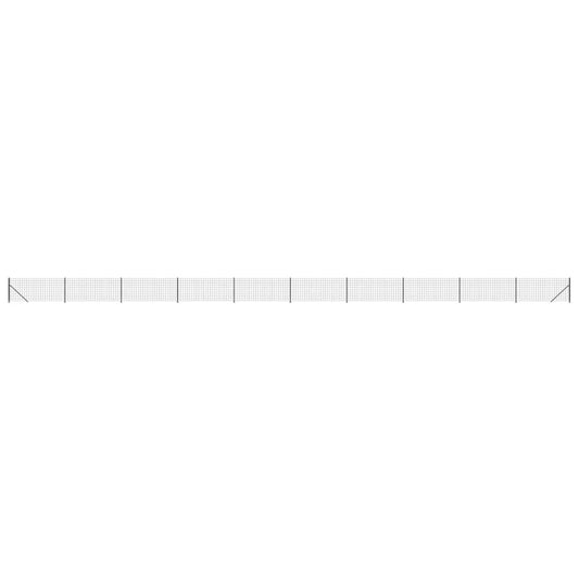 Maschendrahtzaun mit Bodenflansch Anthrazit 0,8x25 m
