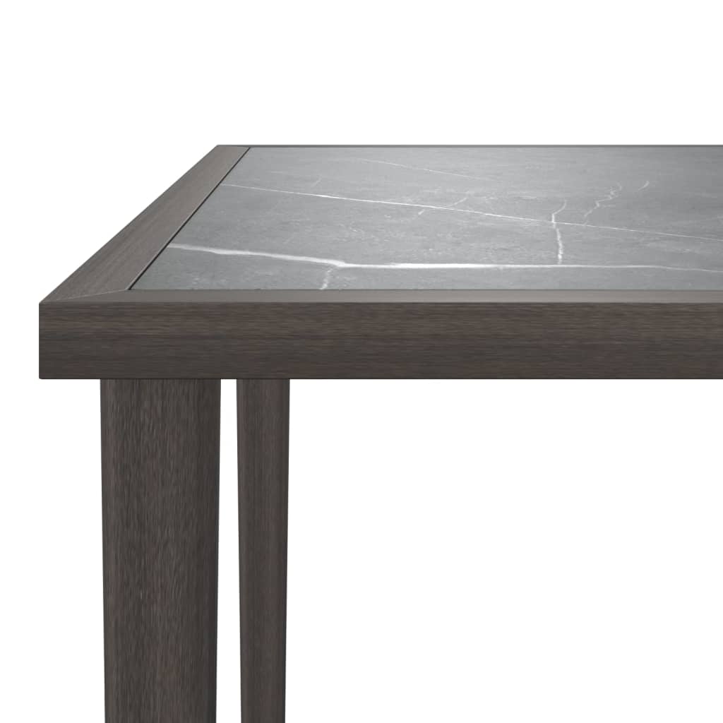 Gartentisch Grau 48x48x37 cm Stahl