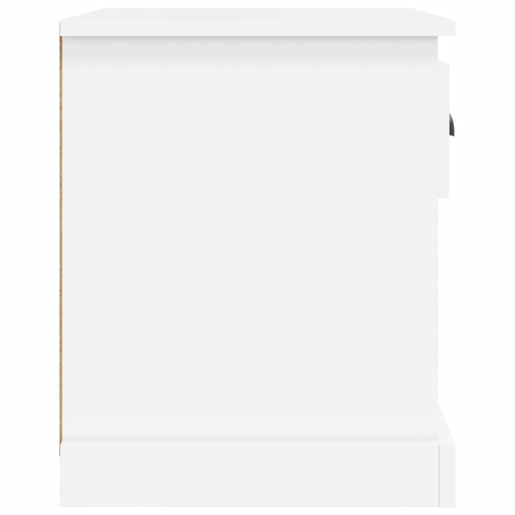 Sengeborde 2 stk Hvidt 39x39x47,5 cm træmateriale