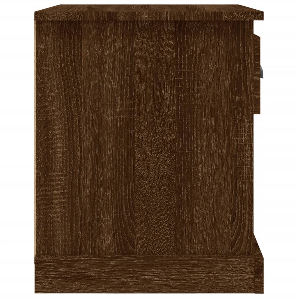 Sengeborde 2 stk Brun Eg 39x39x47,5 cm Træmateriale
