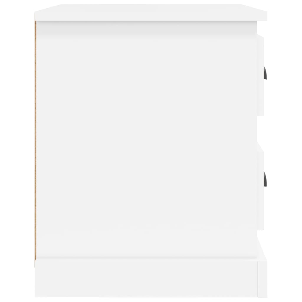 Sengeborde 2 stk Hvidt 39x39x47,5 cm træmateriale