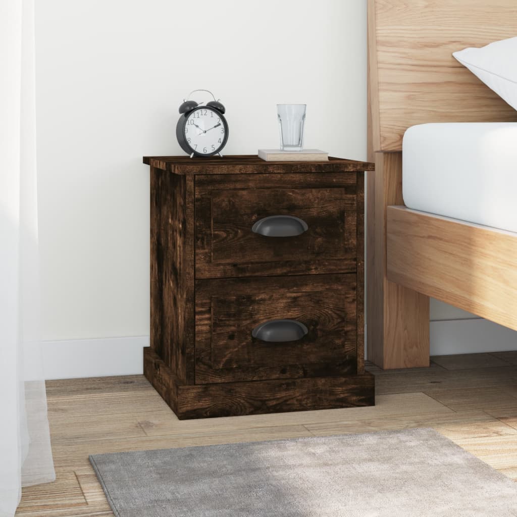 Sengebord røget eg 39x39x47,5 cm træmateriale