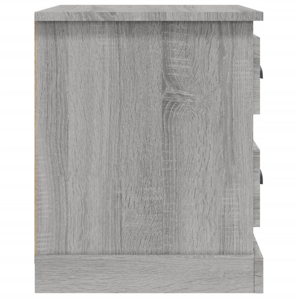 Sengeborde 2 stk Grå Sonoma 39x39x47,5 cm træmateriale
