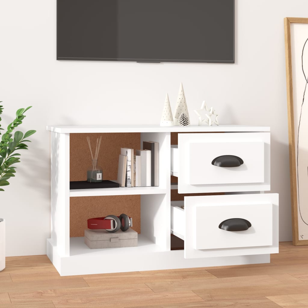 TV-skab Hvid 73x35,5x47,5 cm Træ Materiale