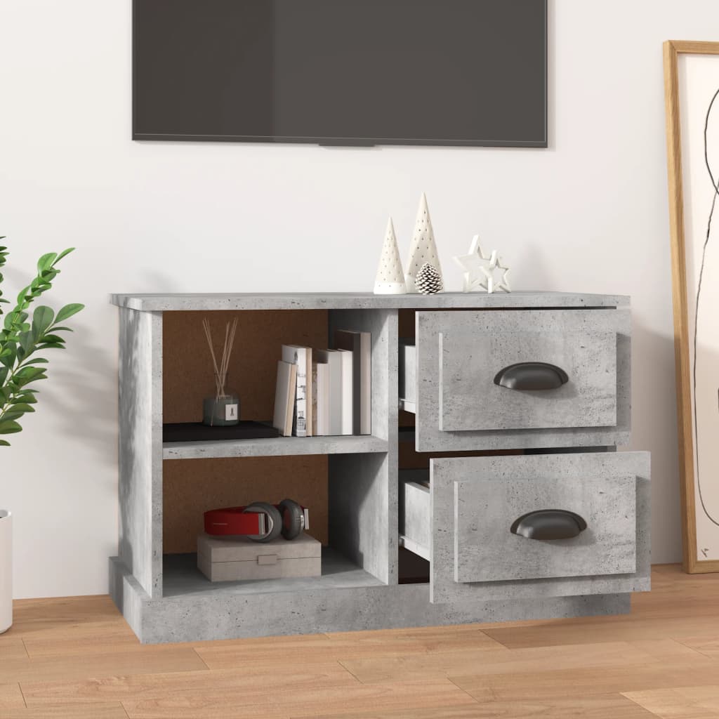 Tv-møbel betongrå 73x35,5x47,5 cm træmateriale