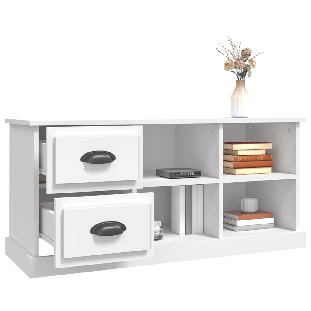 TV-skab Hvid 102x35,5x47,5 cm Træ Materiale