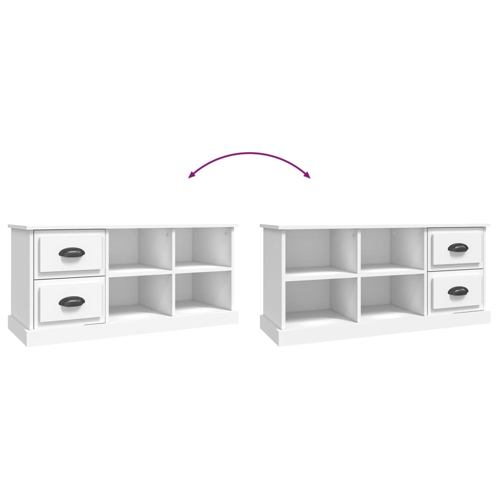 TV-skab Hvid 102x35,5x47,5 cm Træ Materiale