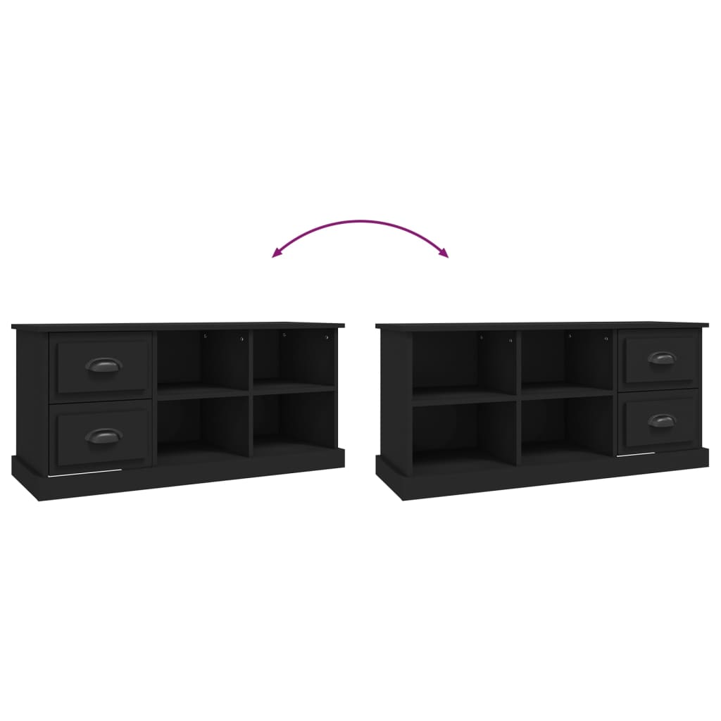 TV-skab Sort 102x35,5x47,5 cm Træ Materiale