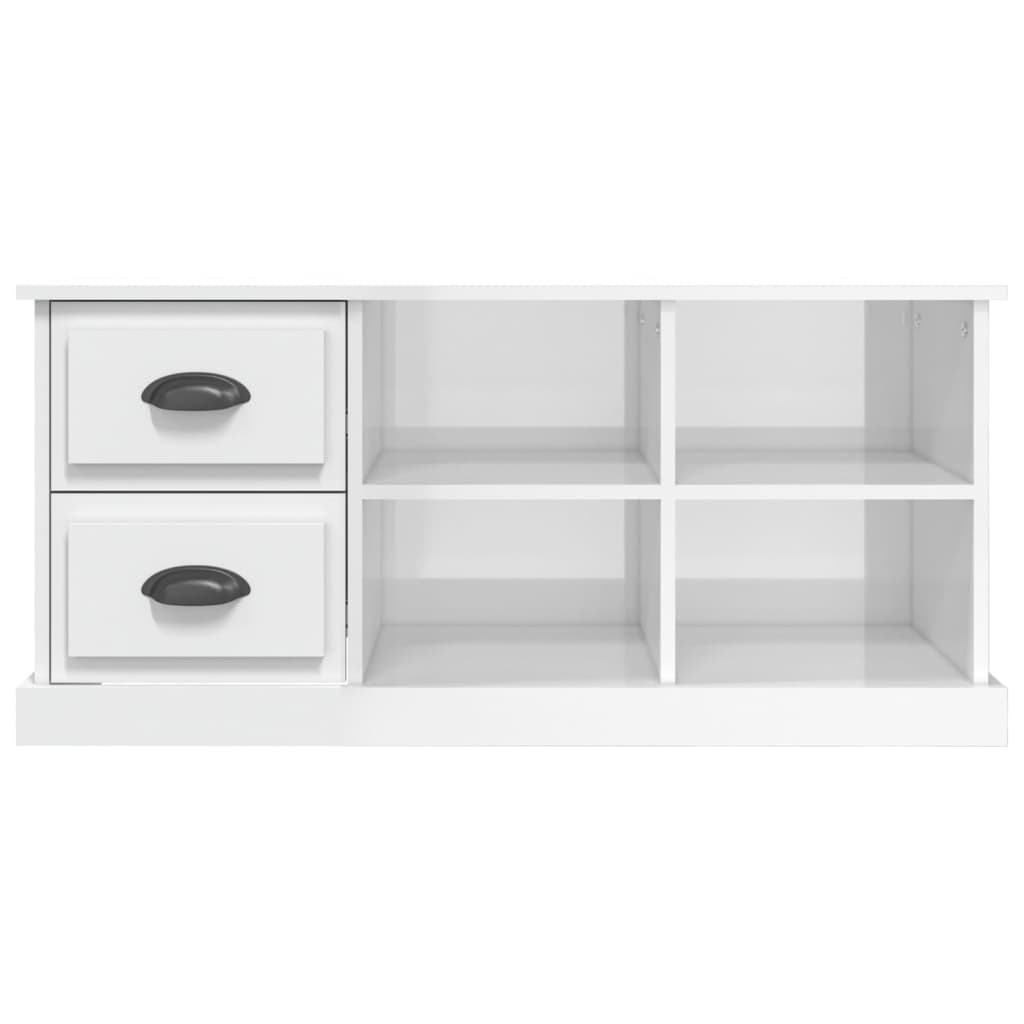 Tv-møbel højglans hvid 102x35,5x47,5 cm træmateriale