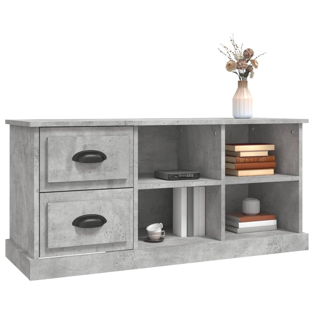 TV-møbel betongrå 102x35,5x47,5 cm træmateriale