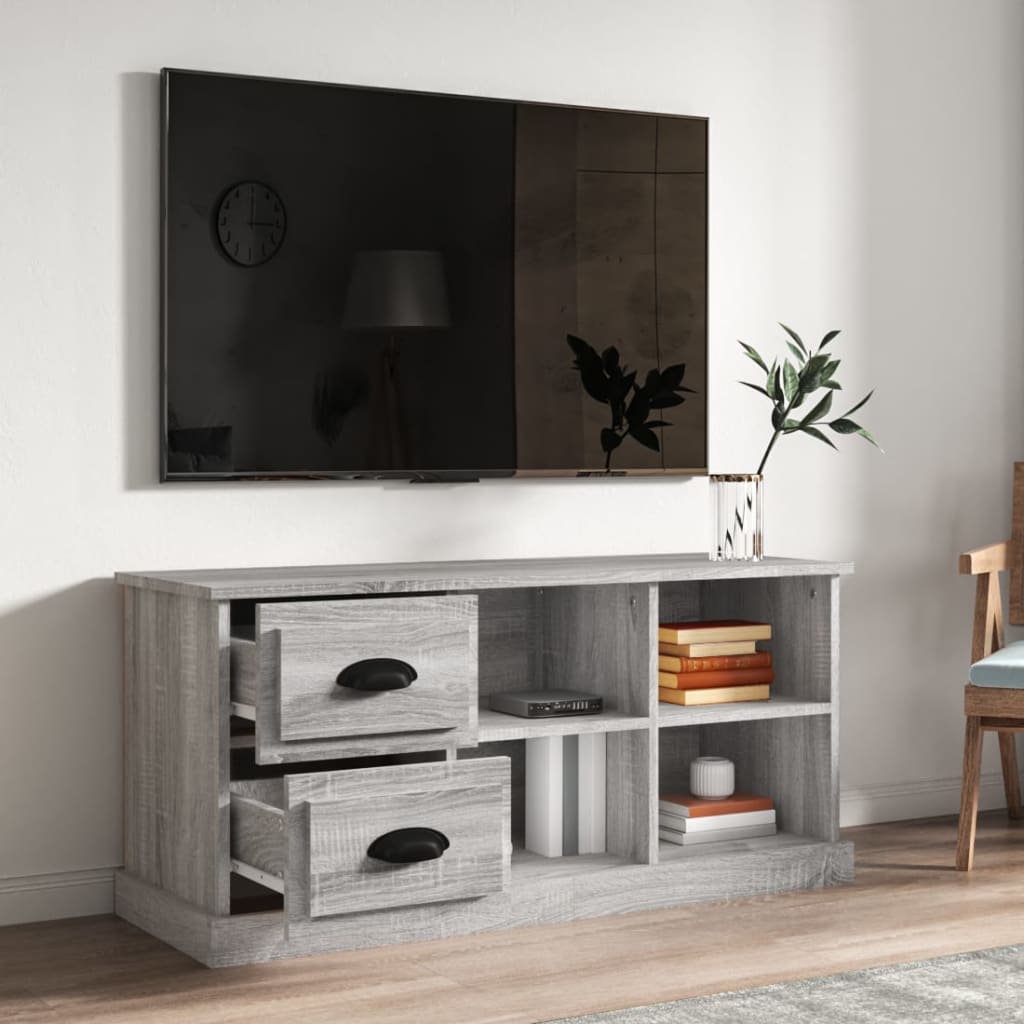 TV-skab Grå Sonoma 102x35,5x47,5 cm Træ Materiale