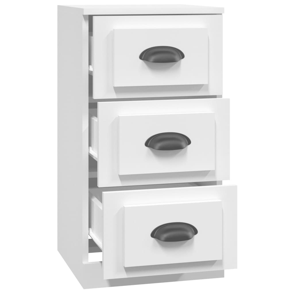 Skænk Hvid 36x35,5x67,5 cm Træ Materiale