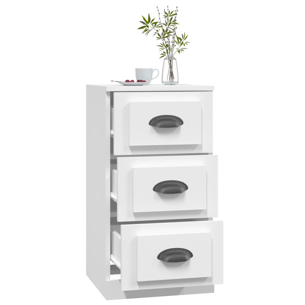 Skænk Hvid 36x35,5x67,5 cm Træ Materiale