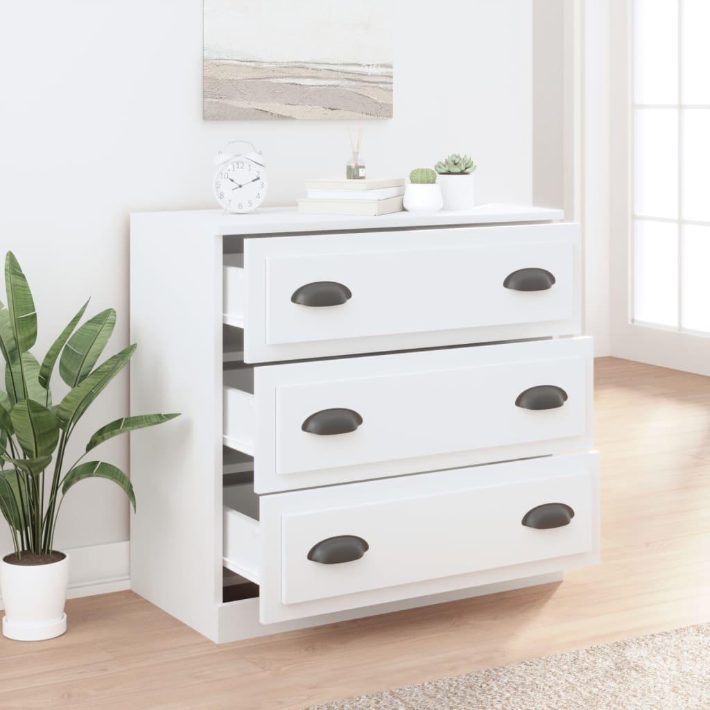 Skænk Hvid 70x35,5x67,5 cm Træ Materiale