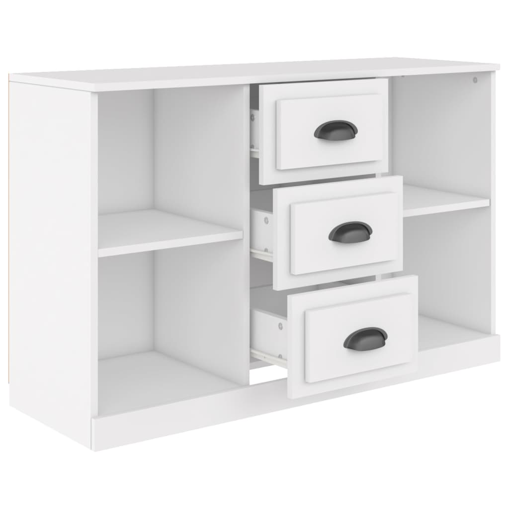 Skænk Hvid 104,5x35,5x67,5 cm Træ Materiale
