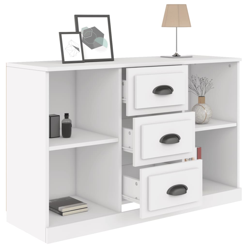 Skænk Hvid 104,5x35,5x67,5 cm Træ Materiale