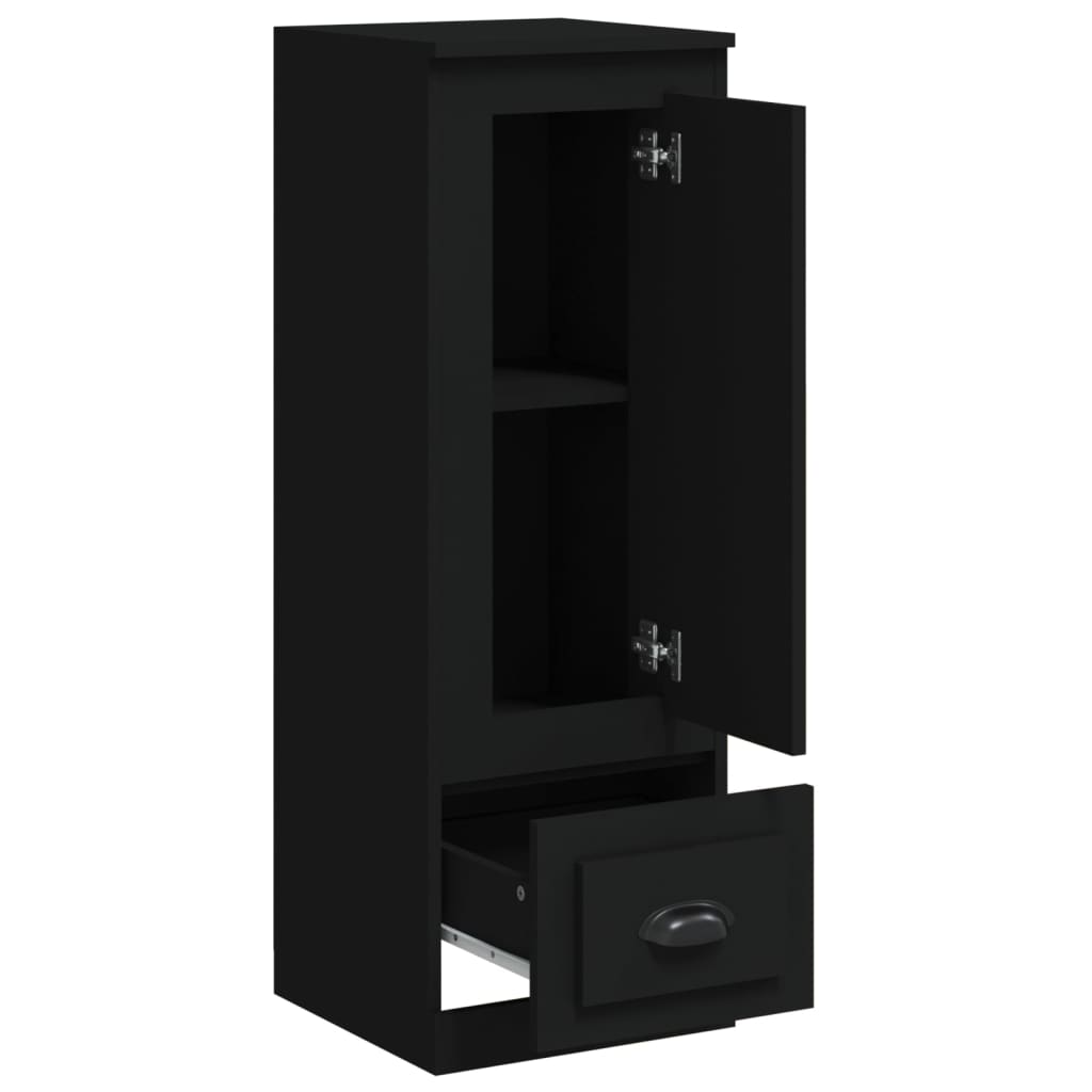 Highboard Sort 36x35,5x103,5 cm Træmateriale