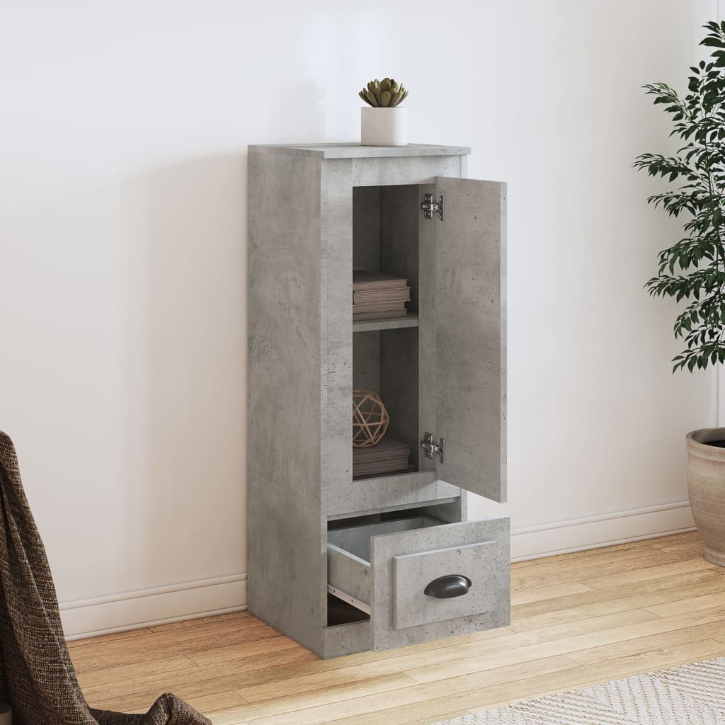 Highboard Beton Grå 36x35,5x103,5 cm Træmateriale