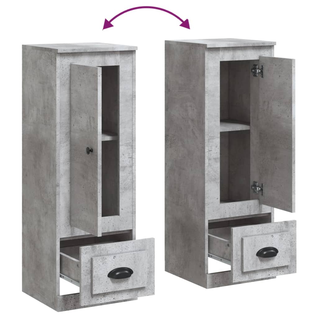 Highboard Beton Grå 36x35,5x103,5 cm Træmateriale
