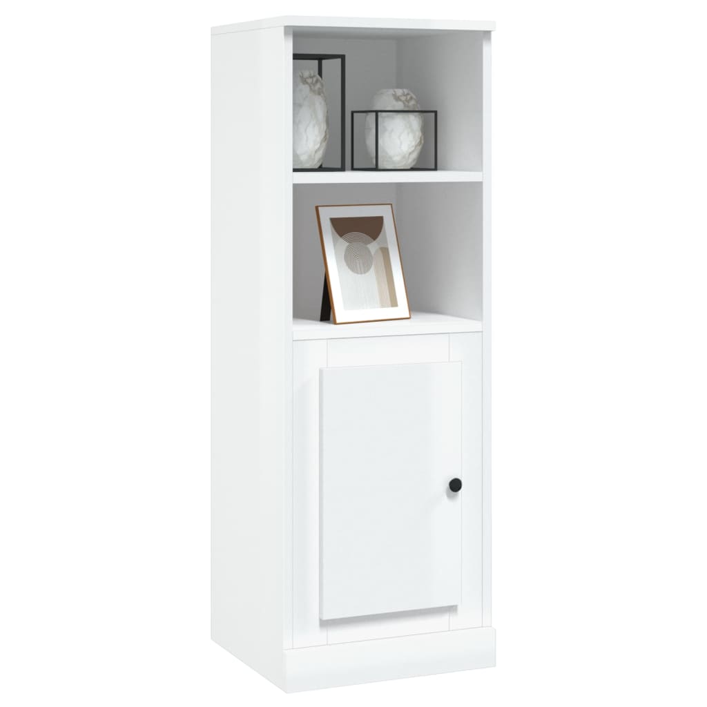 Highboard Højglans Hvid 36x35,5x103,5 cm Træmateriale