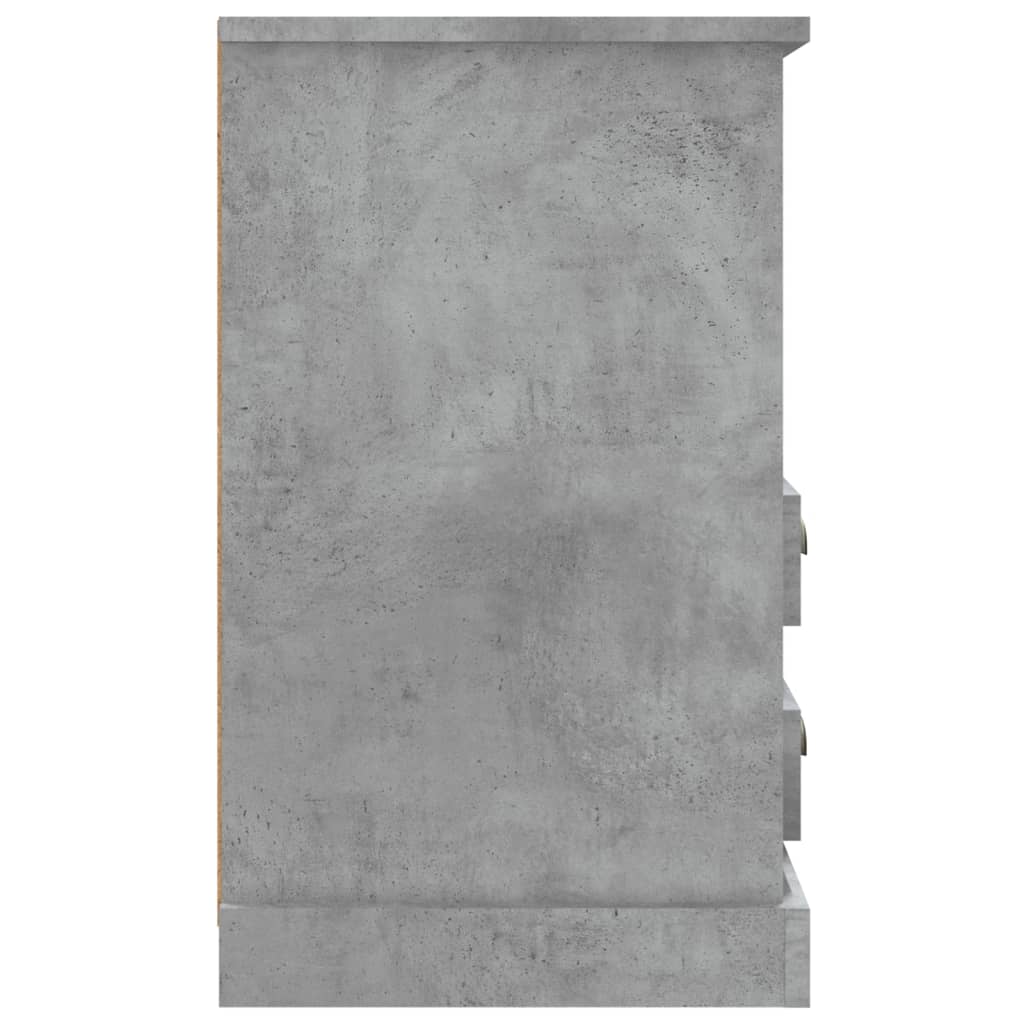 Sengeborde 2 stk Betongrå 43x36x60 cm