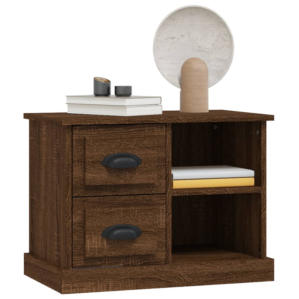 Sengebord brun eg look 60x35,5x45 cm