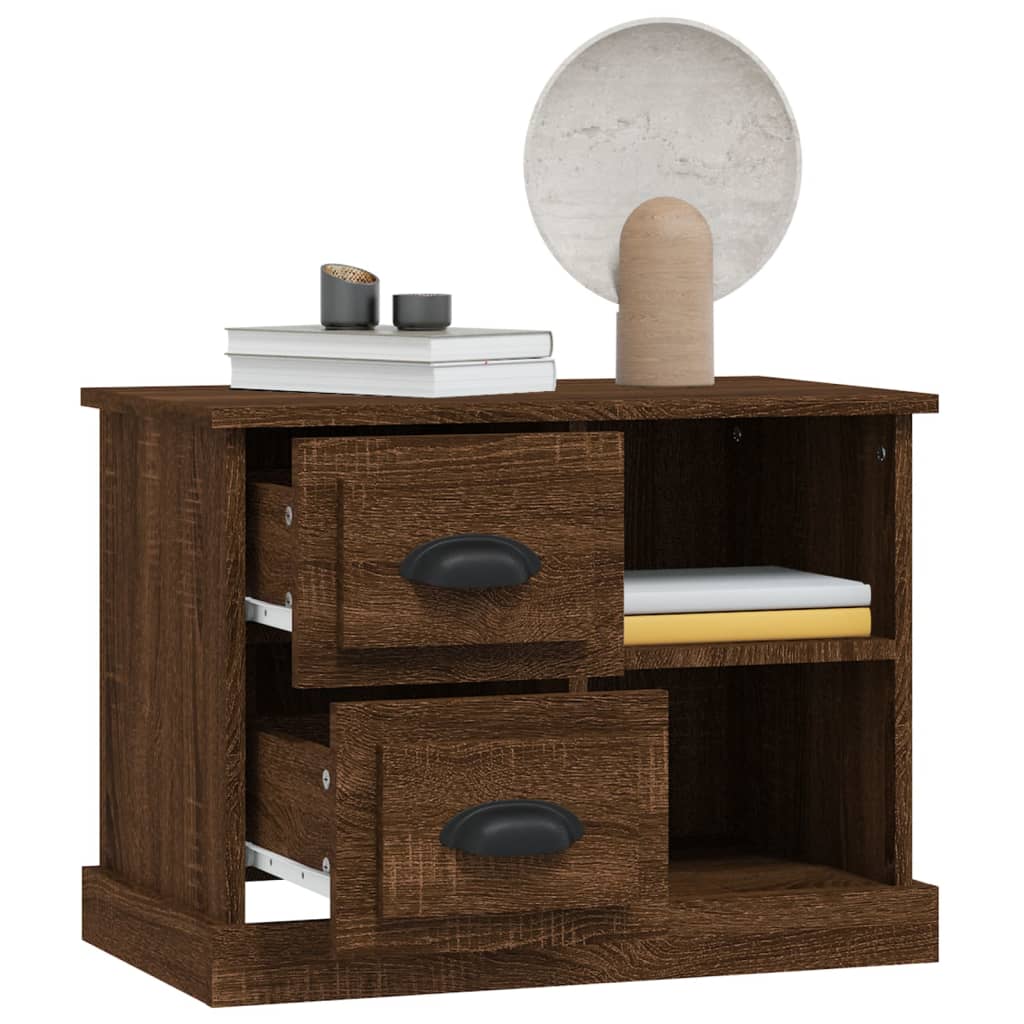 Sengebord brun eg look 60x35,5x45 cm