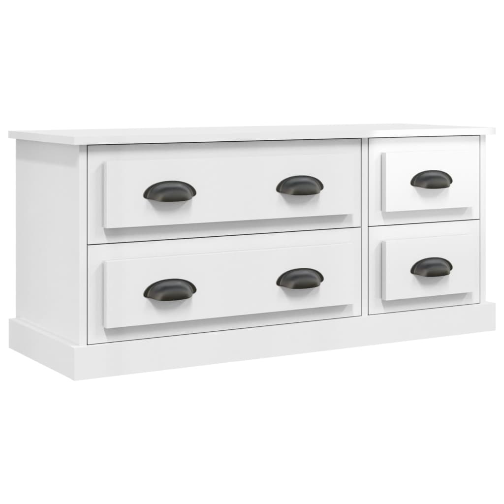 Tv-møbel højglans hvid 100x35,5x45 cm træmateriale