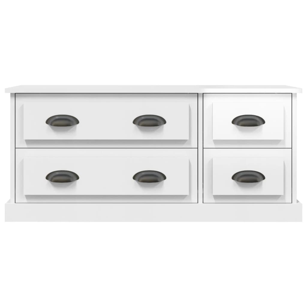 Tv-møbel højglans hvid 100x35,5x45 cm træmateriale