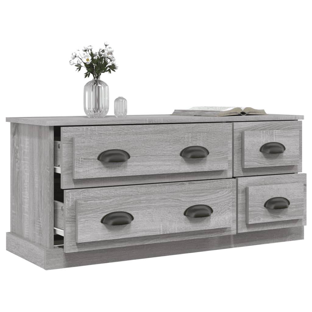 TV-skab Grå Sonoma 100x35,5x45 cm Træ Materiale