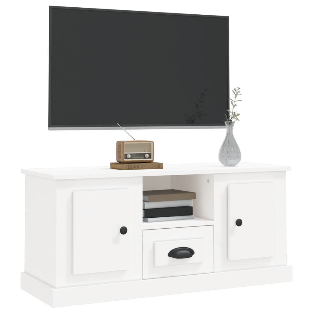TV-skab Hvid 100x35,5x45 cm Træ Materiale