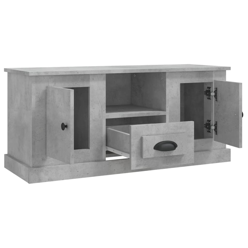 TV-møbel betongrå 100x35,5x45 cm træmateriale