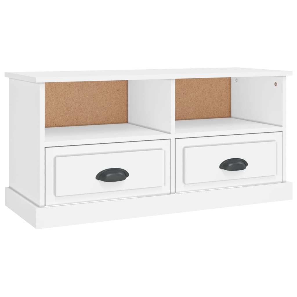 TV-skab Hvid 93x35,5x45 cm Træ Materiale