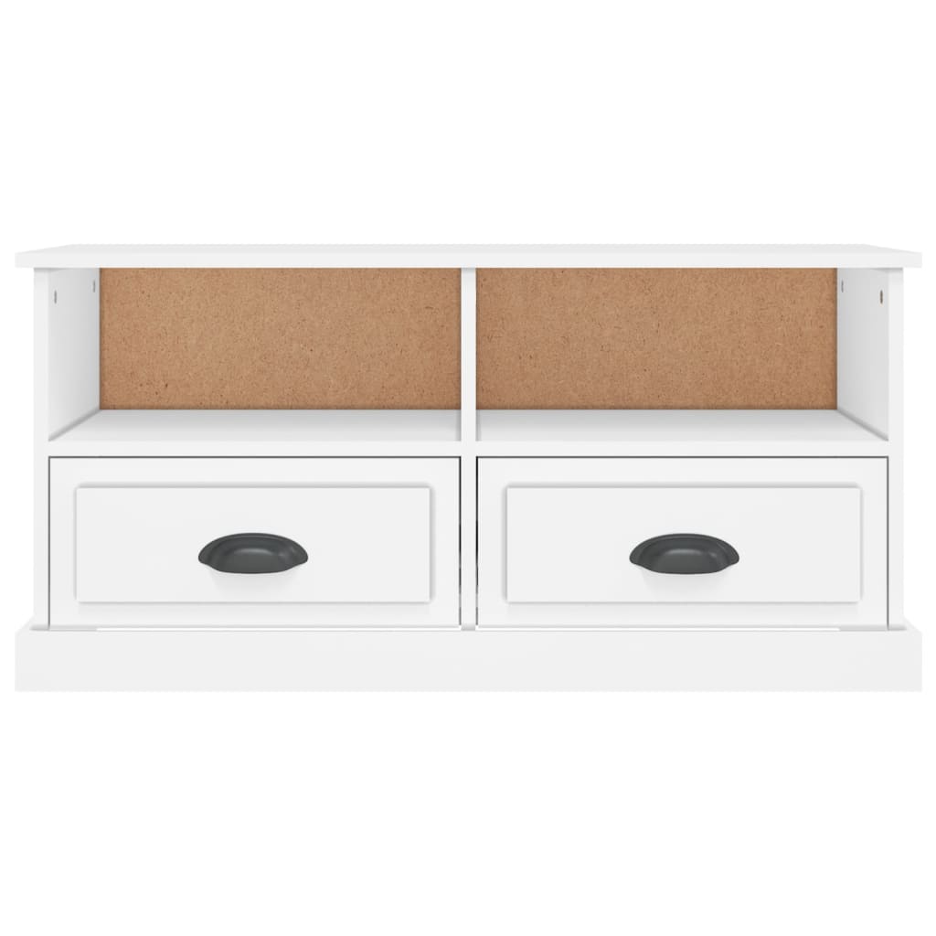 TV-skab Hvid 93x35,5x45 cm Træ Materiale