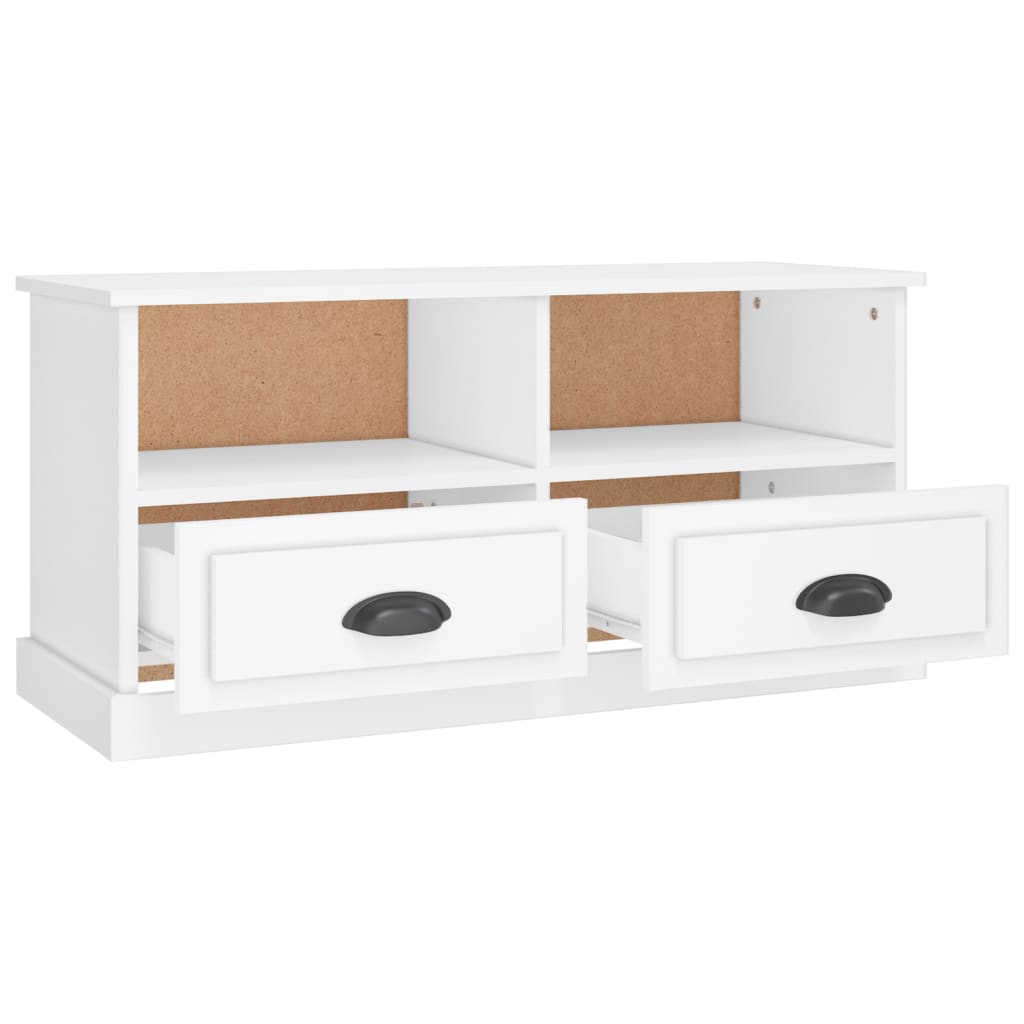 TV-skab Hvid 93x35,5x45 cm Træ Materiale