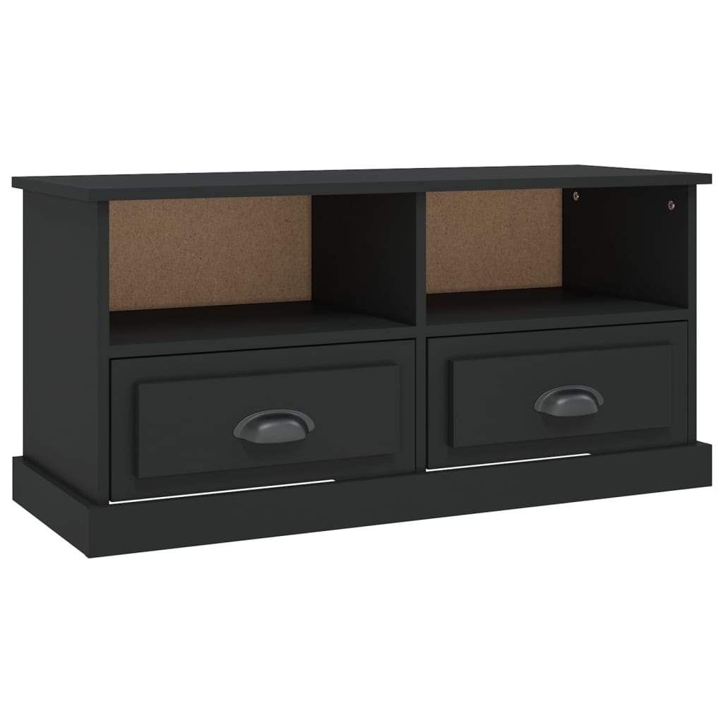 TV-skab Sort 93x35,5x45 cm Træ Materiale