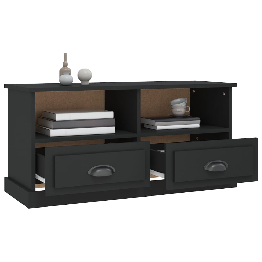 TV-skab Sort 93x35,5x45 cm Træ Materiale