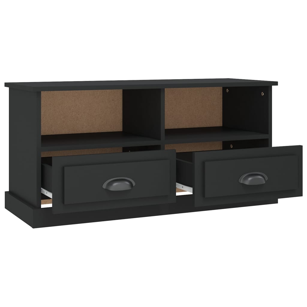 TV-skab Sort 93x35,5x45 cm Træ Materiale