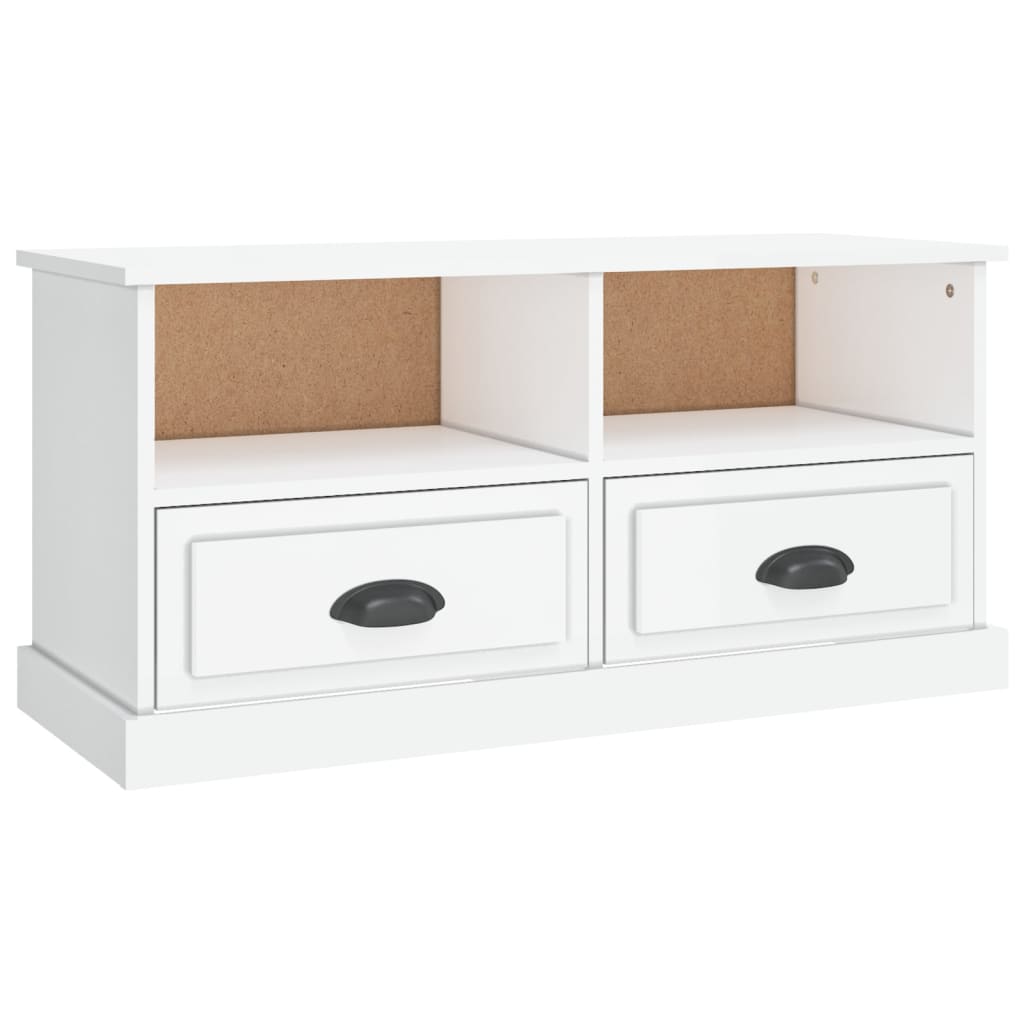Tv-møbel højglans hvid 93x35,5x45 cm træmateriale