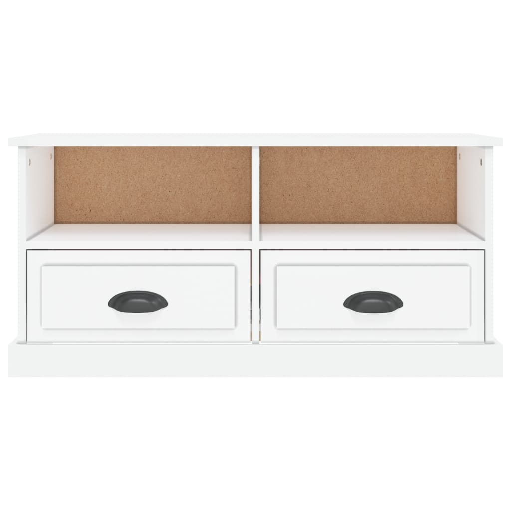 Tv-møbel højglans hvid 93x35,5x45 cm træmateriale