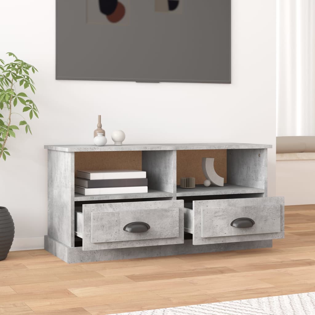 TV-møbel betongrå 93x35,5x45 cm træmateriale