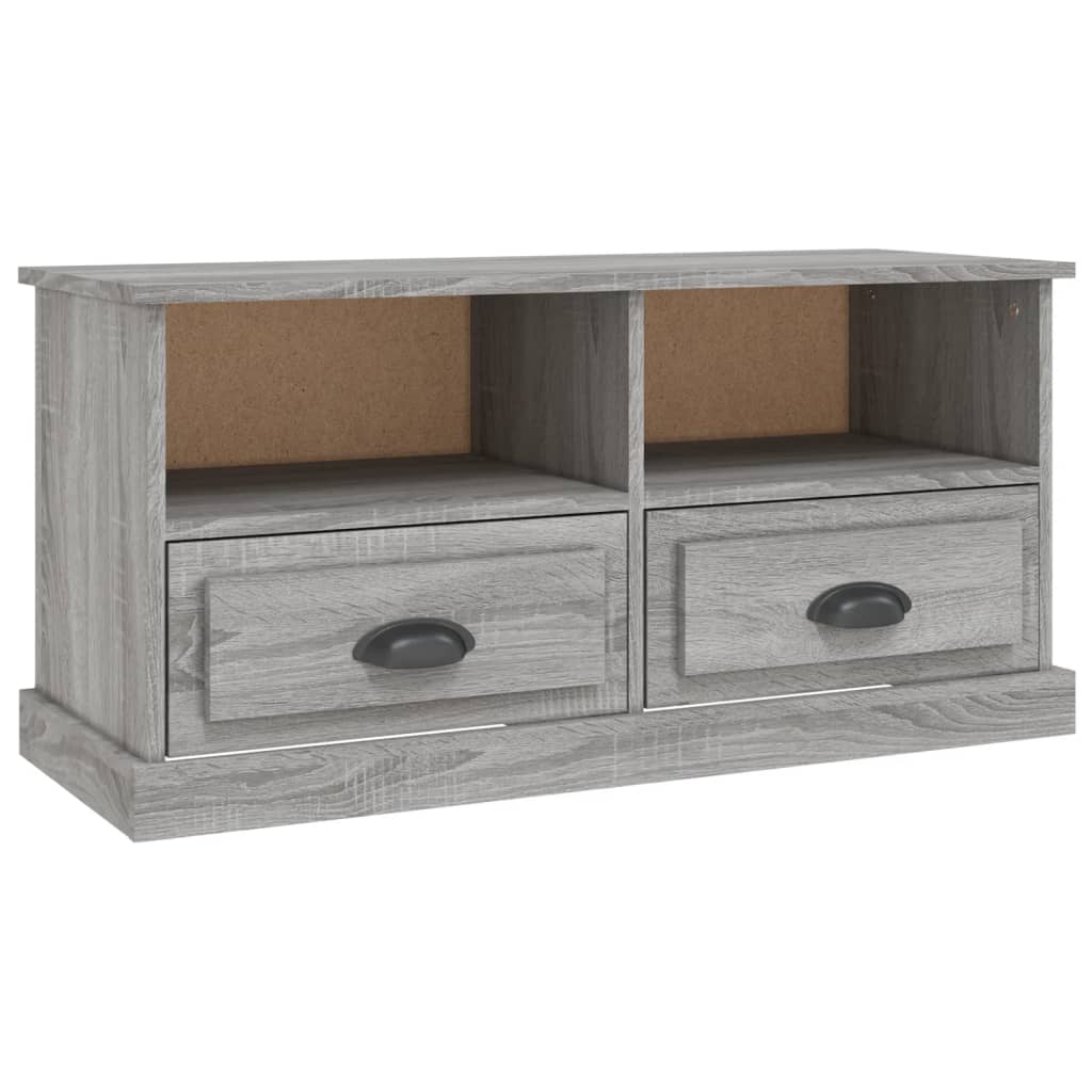 TV-skab Grå Sonoma 93x35,5x45 cm Træ Materiale