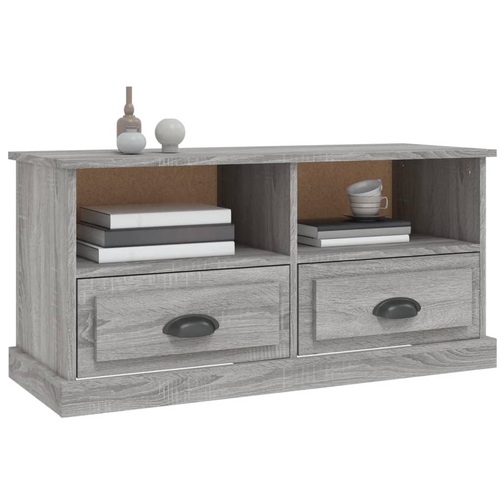 TV-skab Grå Sonoma 93x35,5x45 cm Træ Materiale