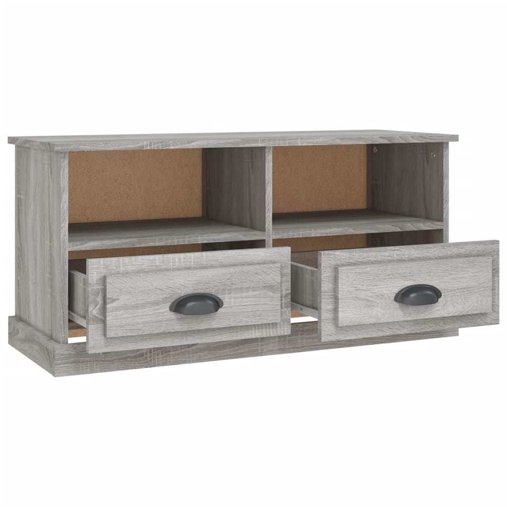 TV-skab Grå Sonoma 93x35,5x45 cm Træ Materiale