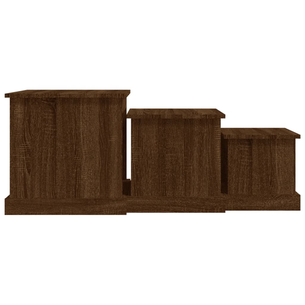 Sofaborde 3 stk Brown Oak Look Træmateriale