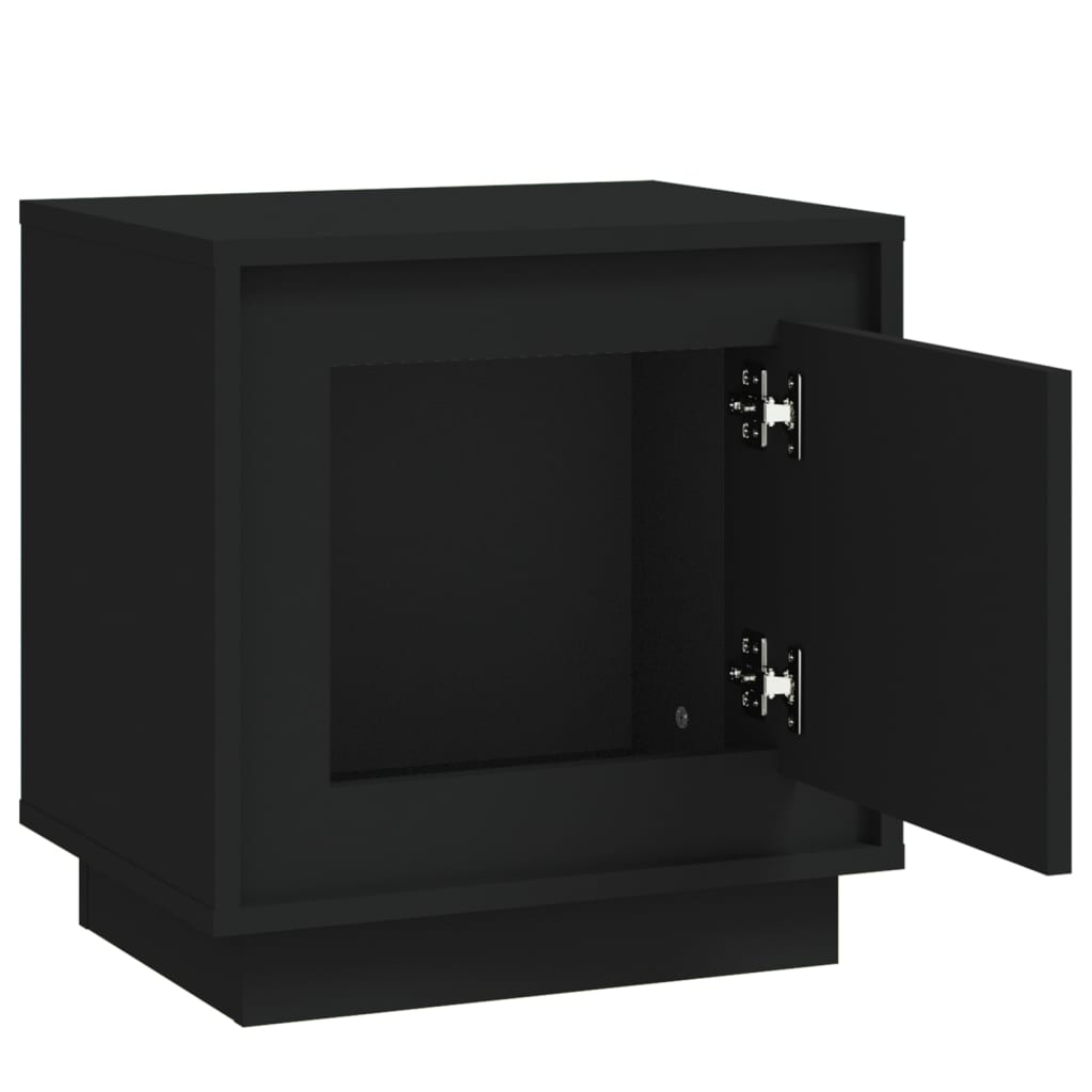 Sengeborde 2 stk Sort 44x35x45 cm træmateriale